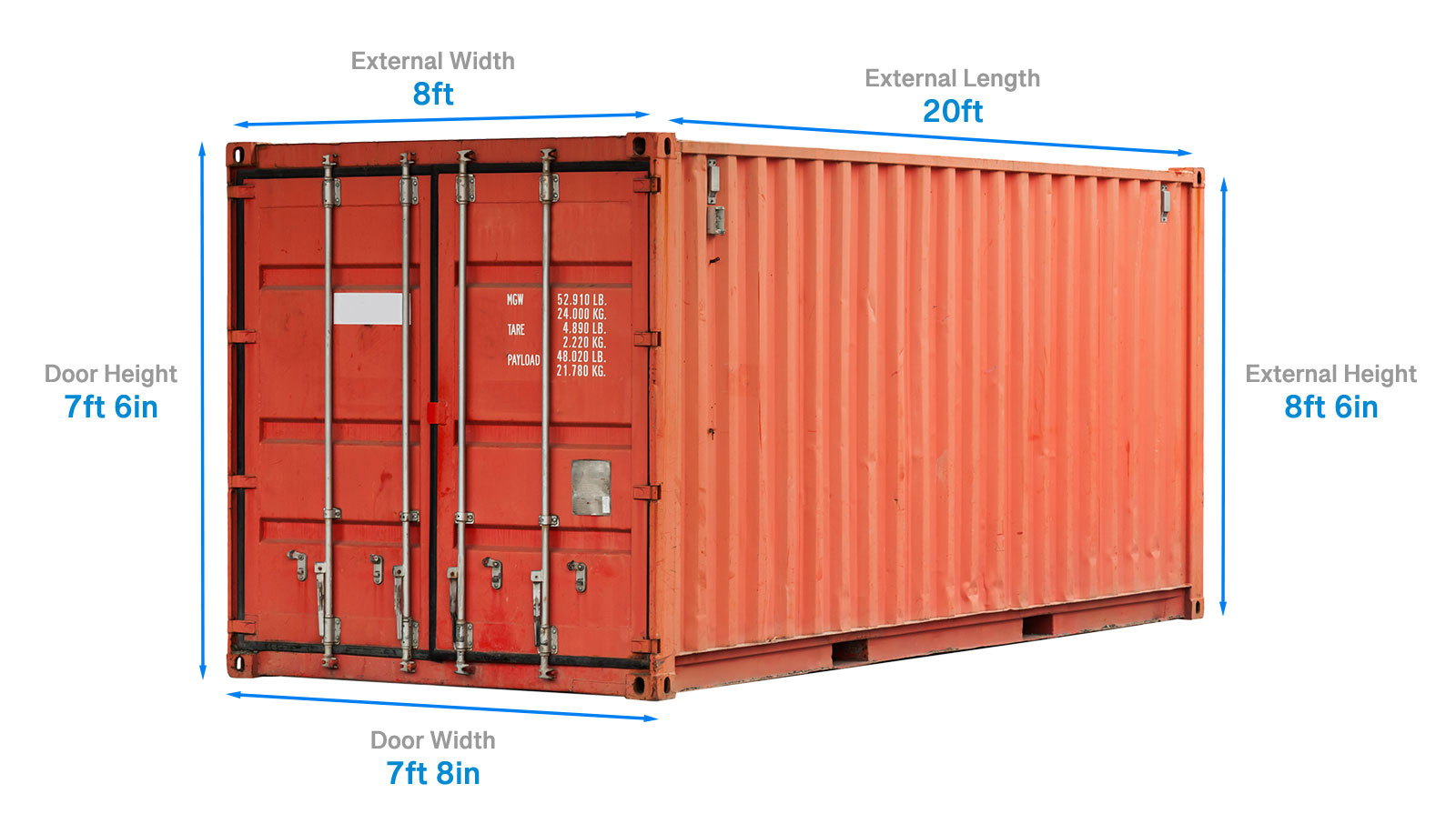 20ft Shipping Container Dimensions
